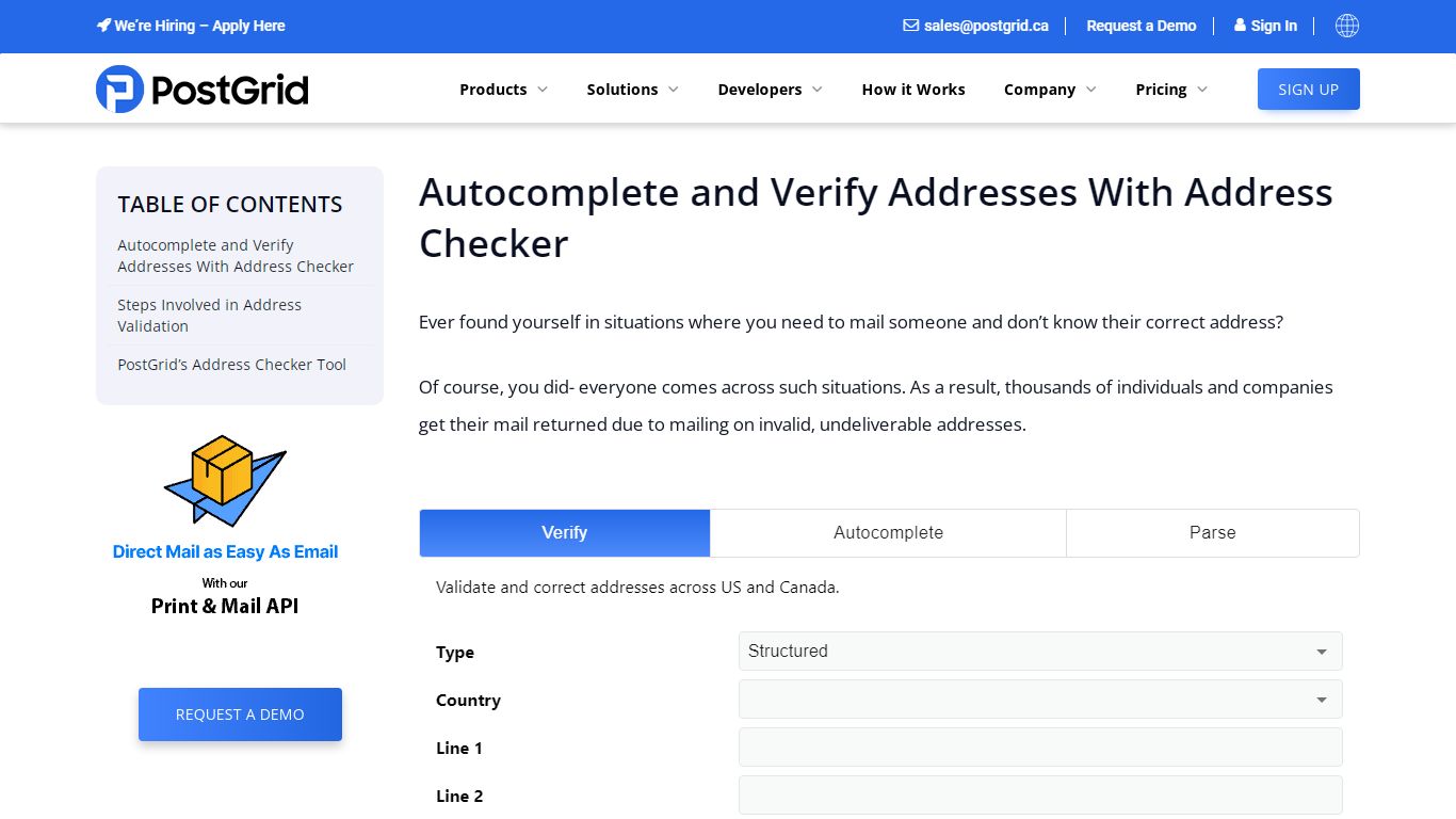 Address Checker: Verify Postal Addresses - PostGrid Canada